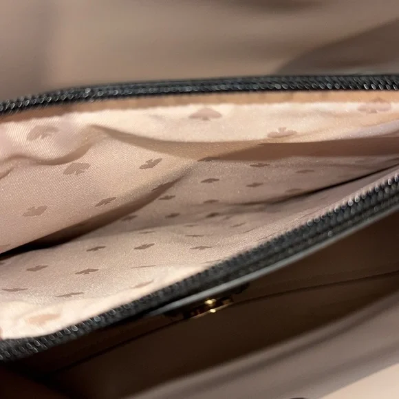 Kate Spade Black Leather Harper Satchel Crossbody Purse - Picture 15 of 16